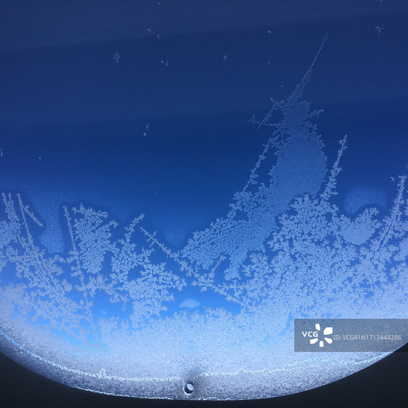 加拿大艾伯塔省卡尔加里冰冻水面特写图片素材