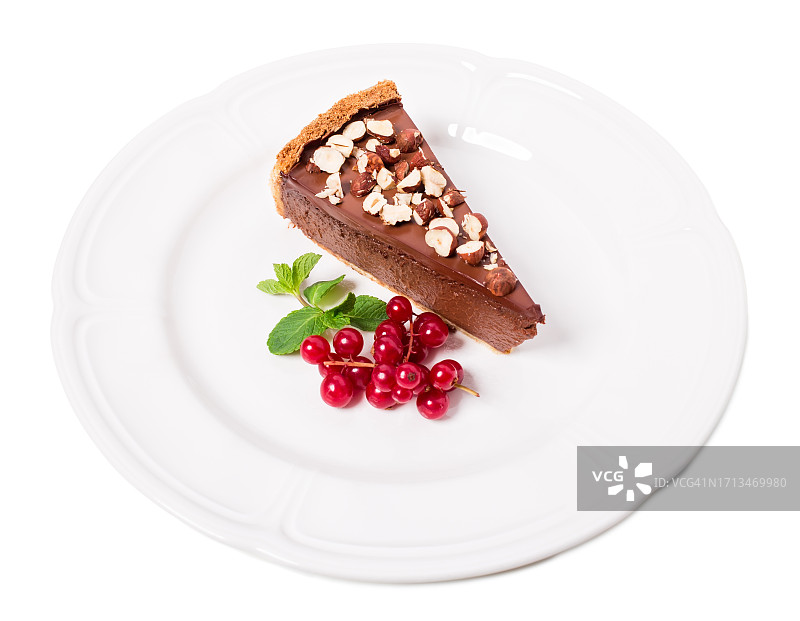 盘中甜点特写，白色背景图片素材