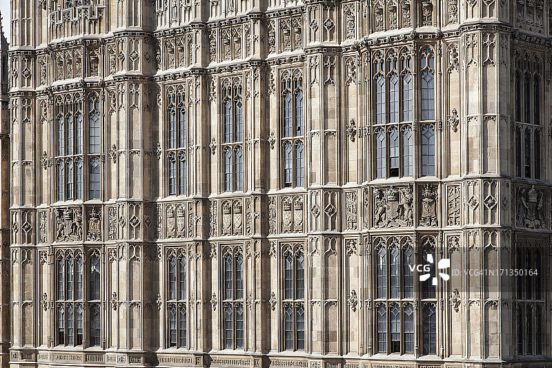 英国议会大厦的正面图片素材