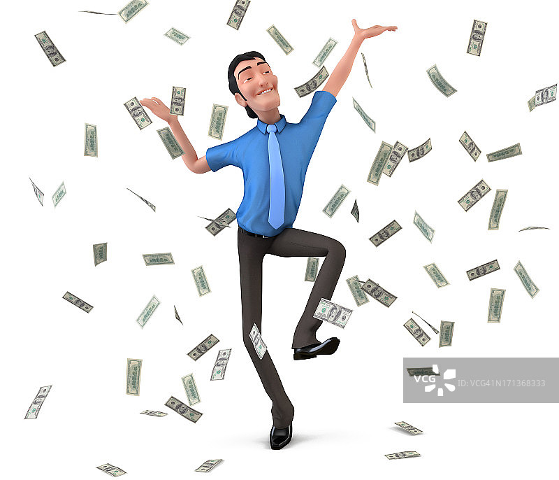 跳舞的商人图片素材