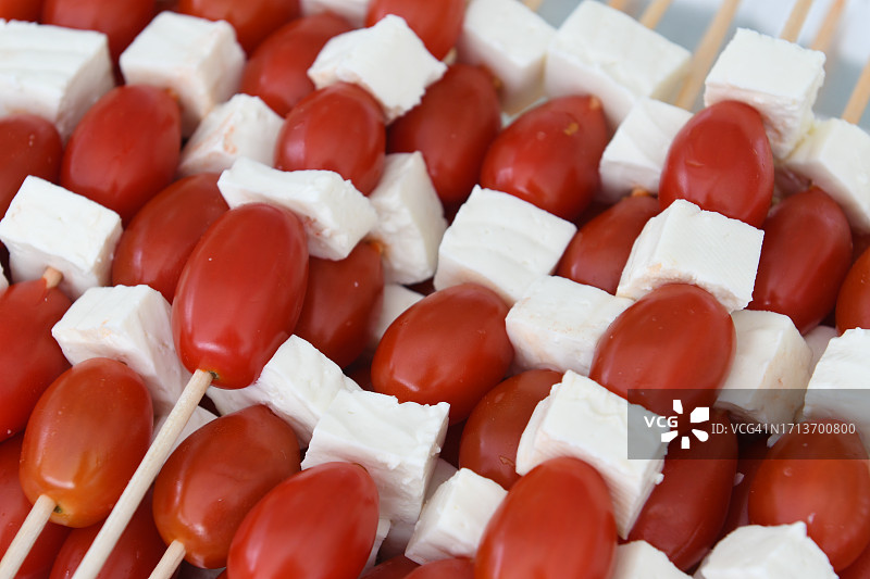 奶酪梨番茄串图片素材