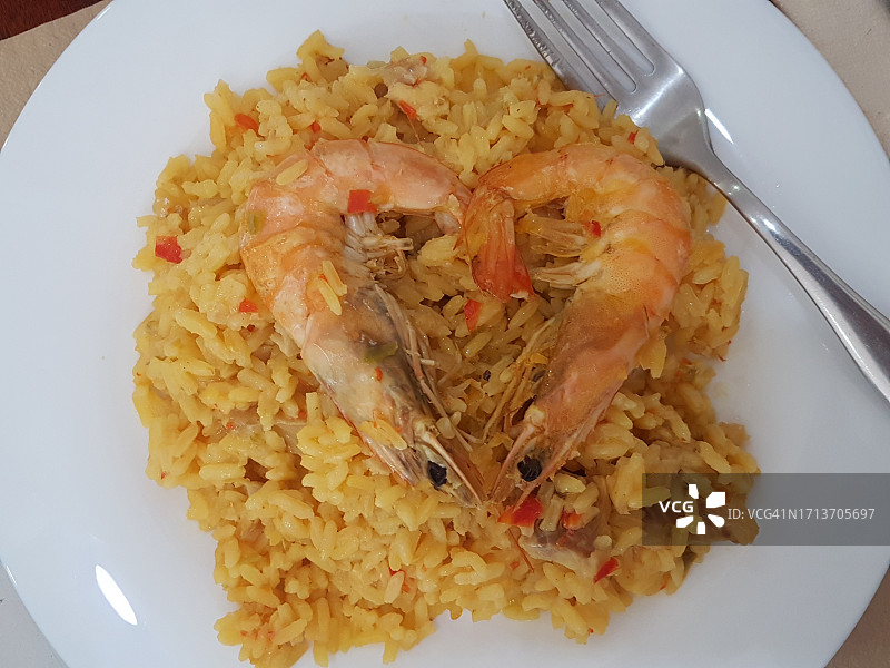 心形双虾饭图片素材