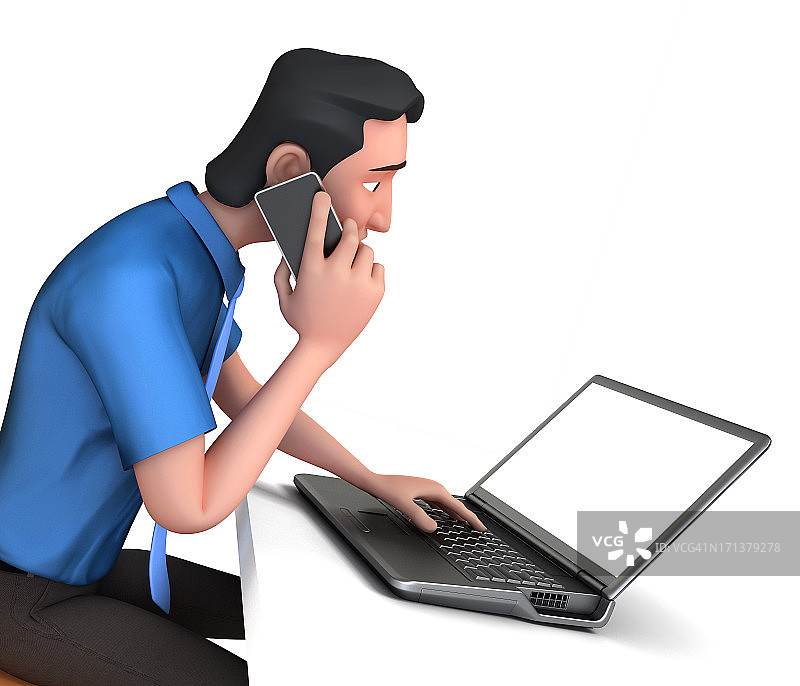 在电话上图片素材