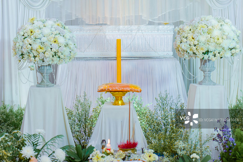 佛教火葬仪式和功德回向图片素材