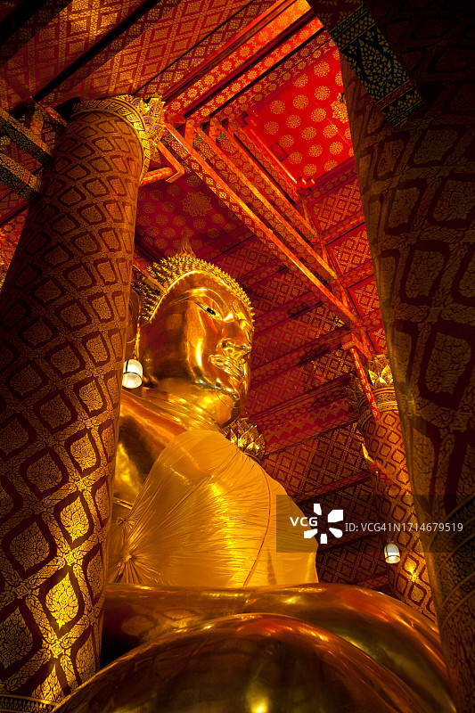 探索泰国悠久的历史：大城府帕楠却寺图片素材