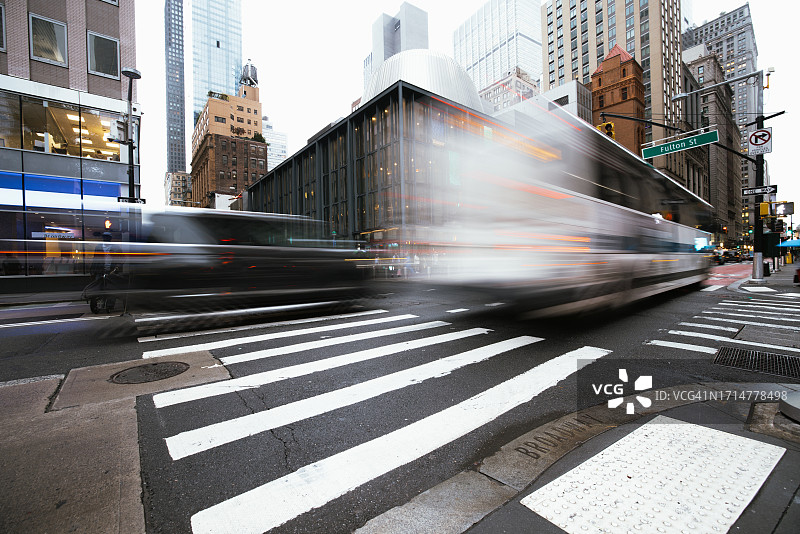 曼哈顿的纽约市交通图片素材