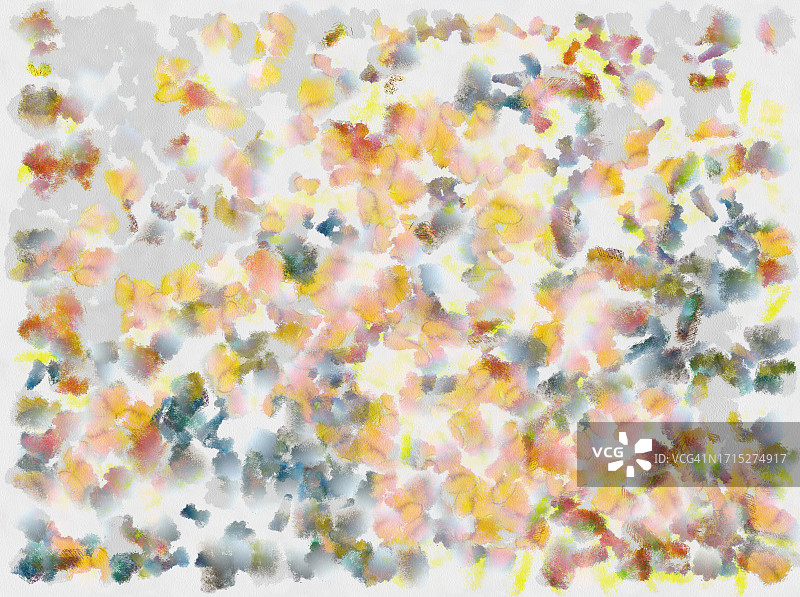 白色画布上橙色和灰色笔触的艺术效果抽象背景图片素材