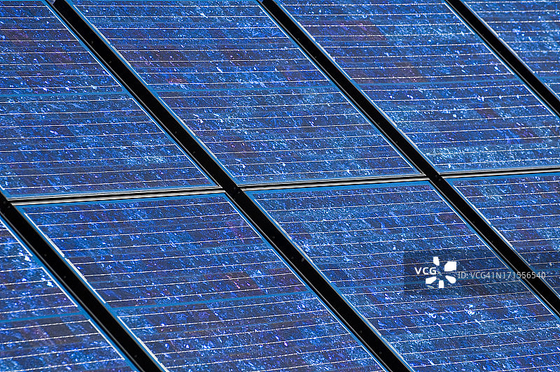 太阳能电池板特写图片素材
