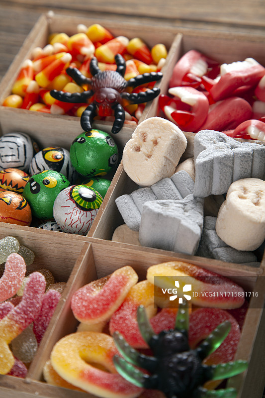 万圣节糖果木盒图片素材