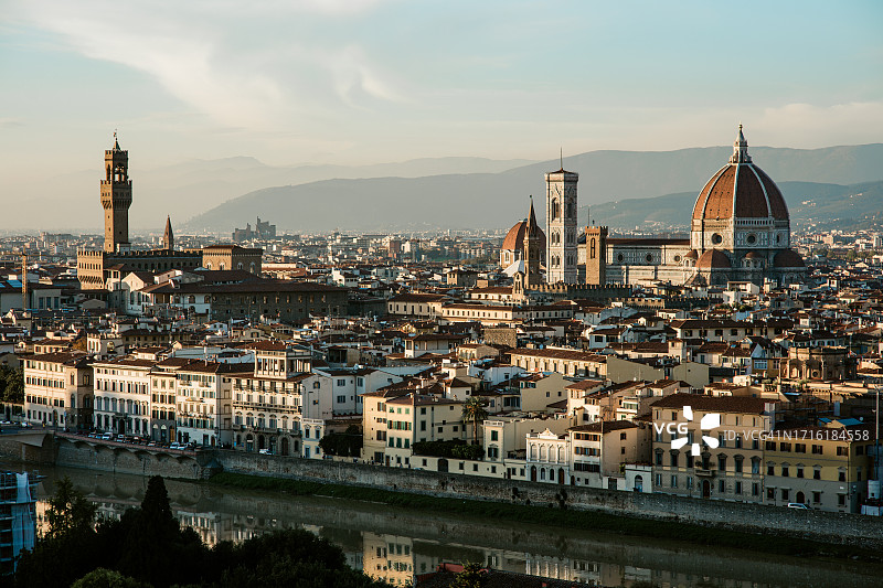 米开朗琪罗广场全景，佛罗伦萨，意大利图片素材