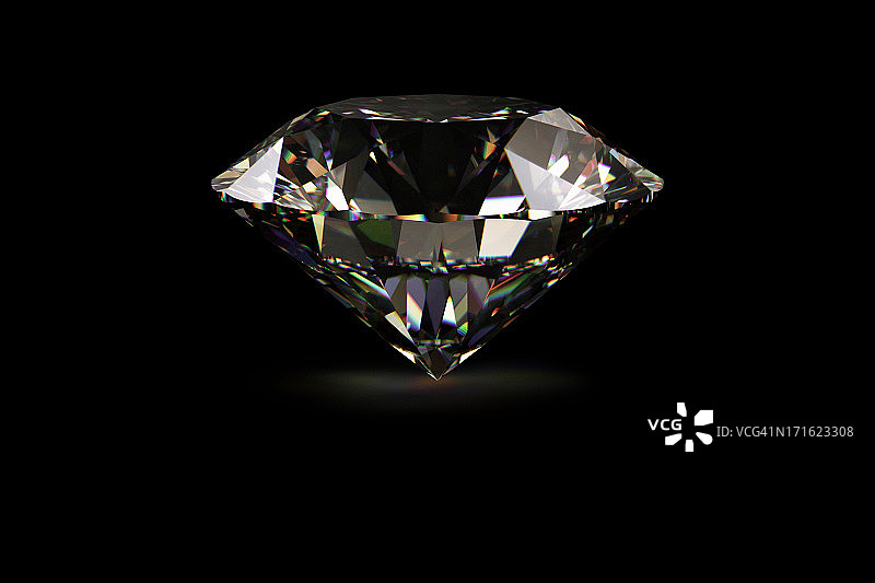 黑色背景上的钻石图片素材