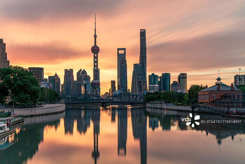 经典历史风貌的上海外滩图片素材