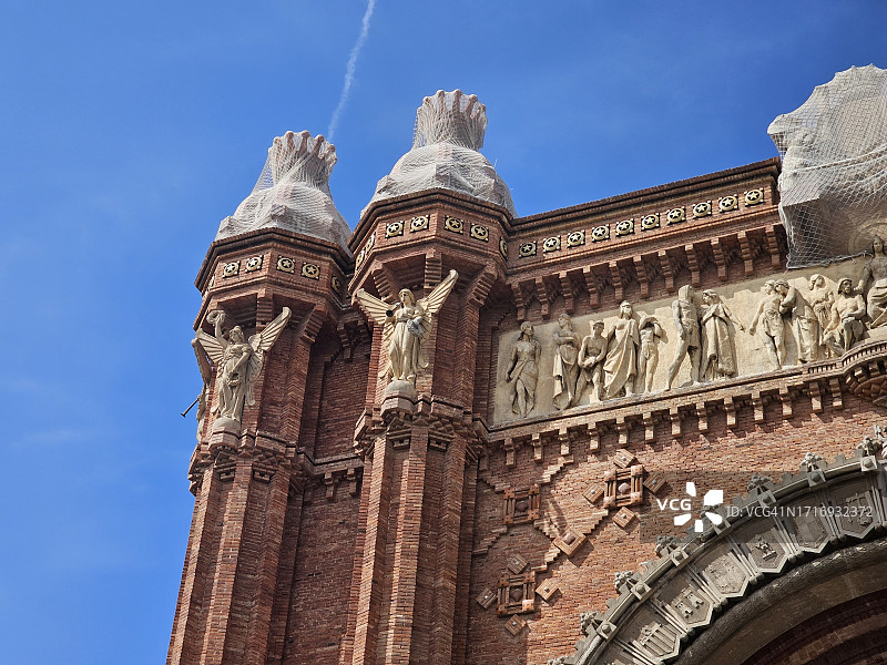西班牙巴塞罗那凯旋门景观图片素材