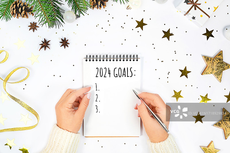 2024新年圣诞快乐贺卡新目标图片素材