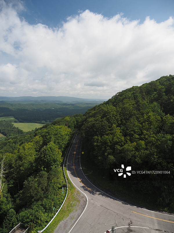 高空俯瞰十字路口图片素材