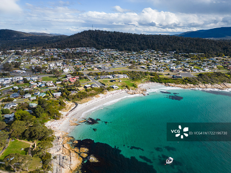 塔斯马尼亚比切诺海滩航拍图片素材