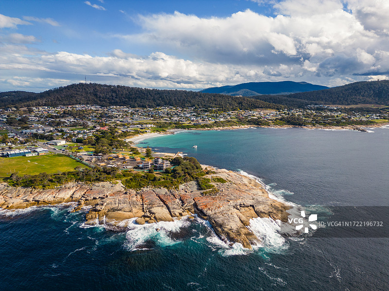 比舍诺的壮观塔斯马尼亚海岸线图片素材