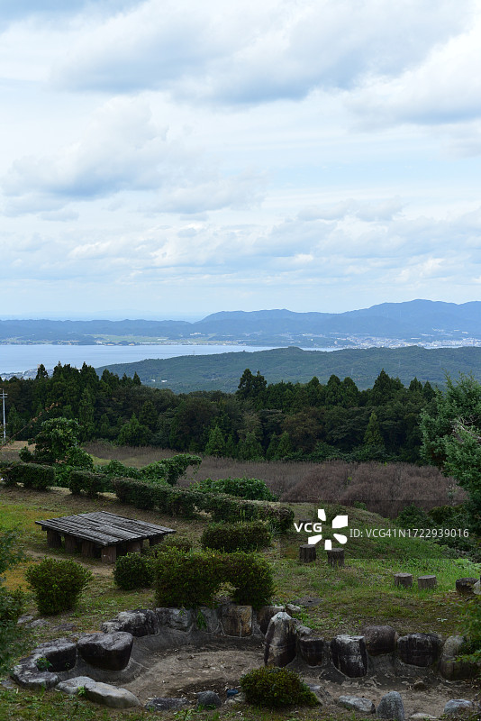 从印部地区看到的松江市图片素材
