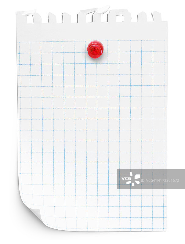 图钉固定的空白便签/待办事项清单/Post-It图片素材