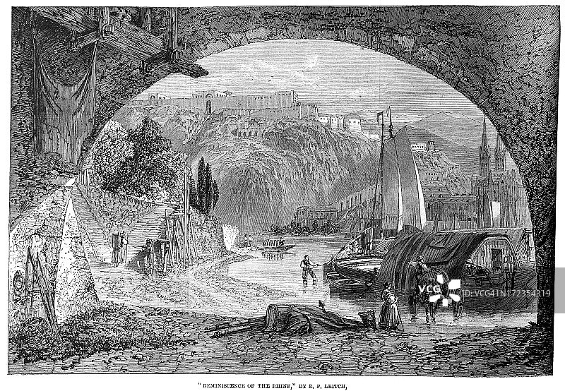 莱茵河畔的回忆图片素材