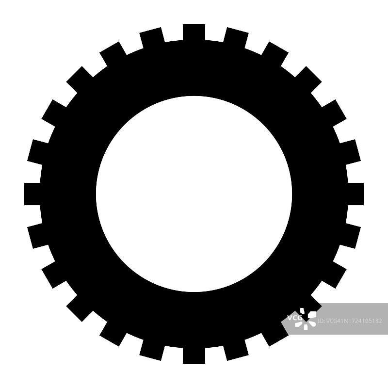 白色背景上的简约齿轮标志图标图片素材