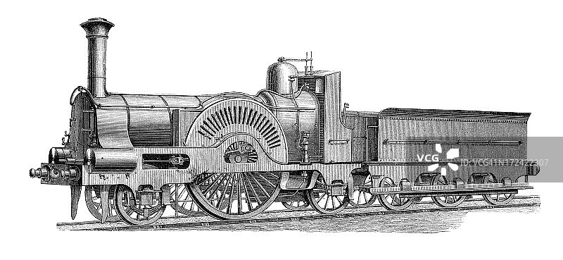 喀里多尼亚铁路的特快机车图片素材