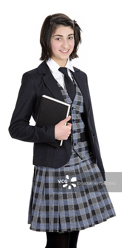 女学生手拿书本图片素材