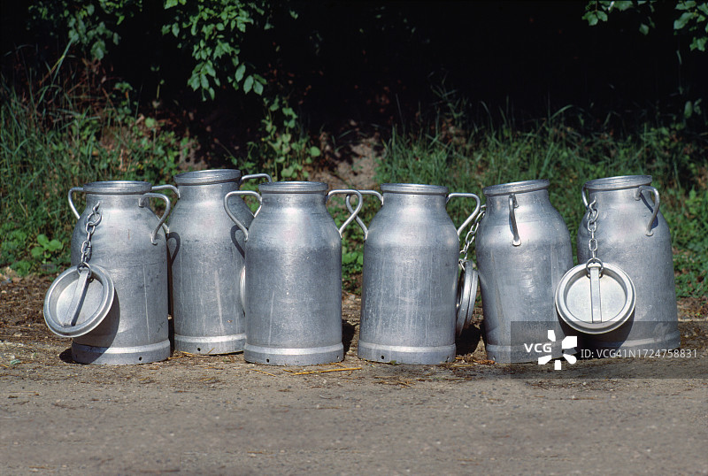 路边的牛奶罐图片素材