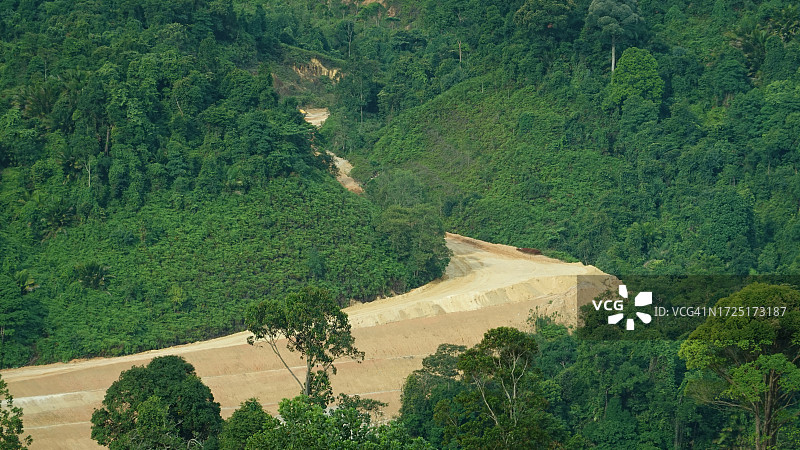 马来西亚森林砍伐图片素材