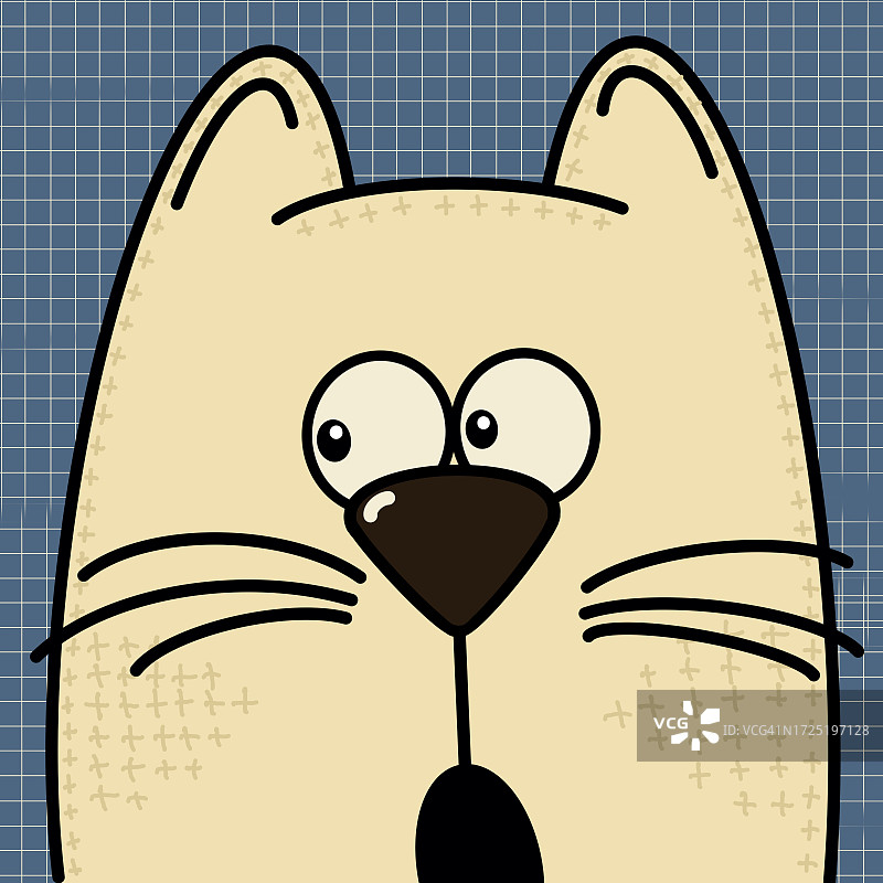 卡通猫脸图片素材