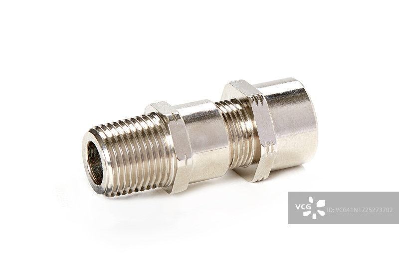 黄铜和铝制工业燃气和水装置连接器图片素材