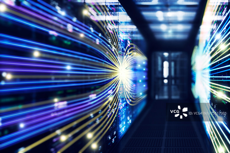 数据中心和流程图图片素材