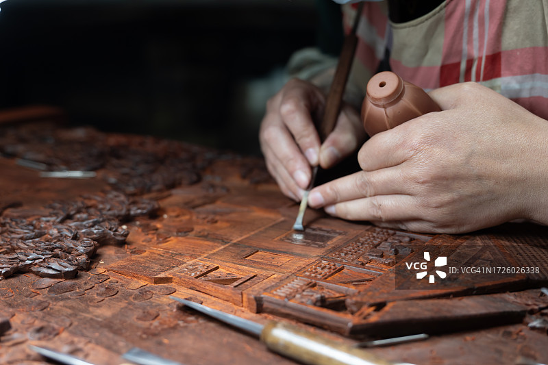 中国传统家具雕刻图案图片素材