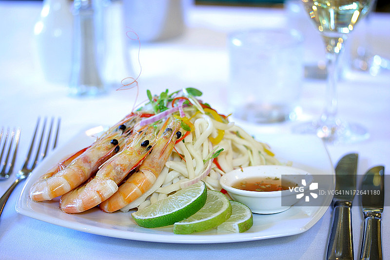 清淡的海鲜午餐图片素材