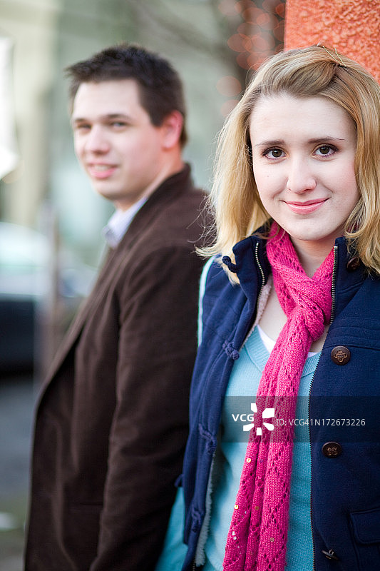 可爱的情侣肖像图片素材