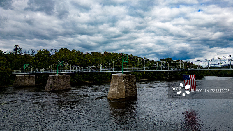 宾夕法尼亚州Lumberville附近的特拉华河图片素材