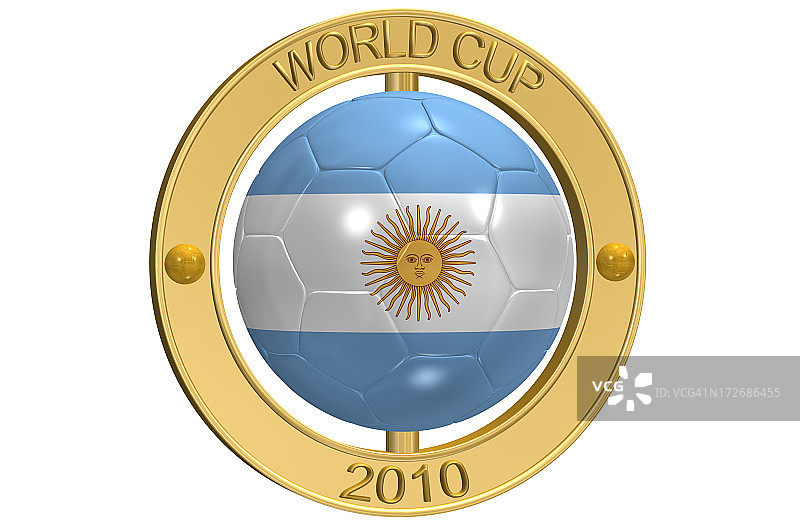 阿根廷足球奖章图片素材