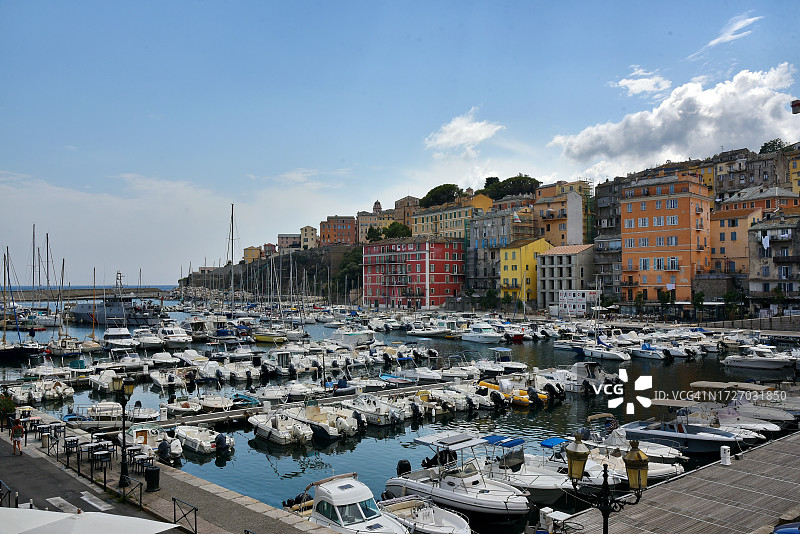 科西嘉岛巴斯蒂亚老港图片素材