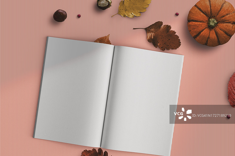 秋季背景杂志模板图片素材