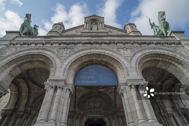 巴黎圣心大教堂入口图片素材