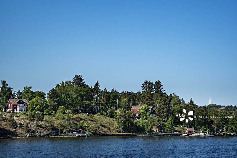 斯德哥尔摩附近群岛夏季风光图片素材