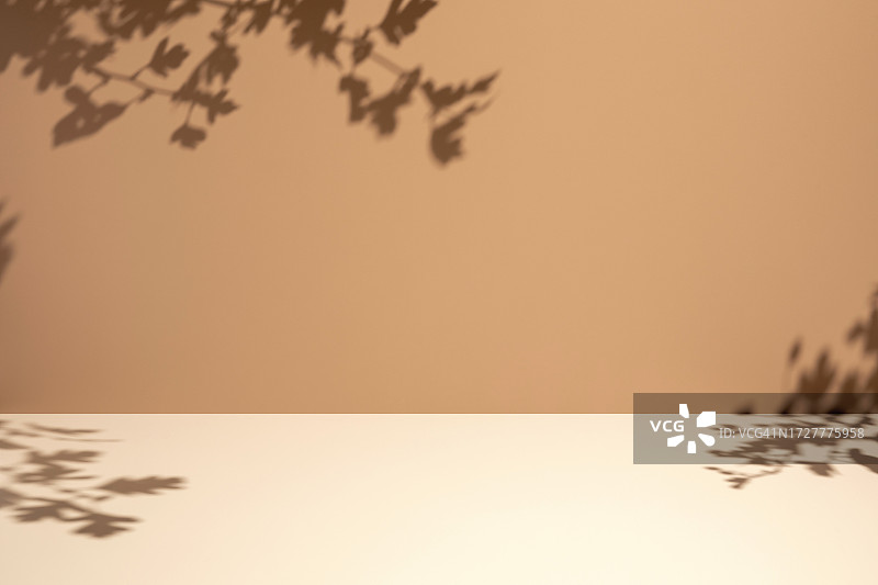 极简空旷棕色米色房间背景现代工作室产品展示3D舞台图片素材