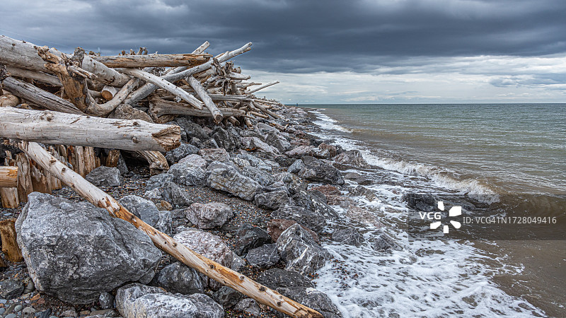 加斯佩半岛卡尔顿海滨风光，加拿大魁北克省图片素材