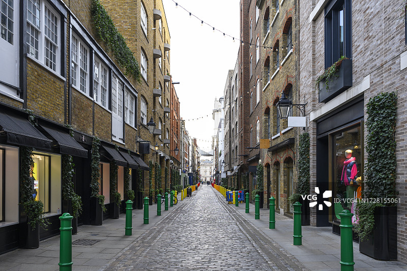 伦敦市中心的购物街图片素材