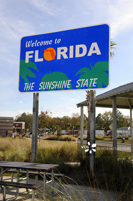 佛罗里达州欢迎标志图片素材