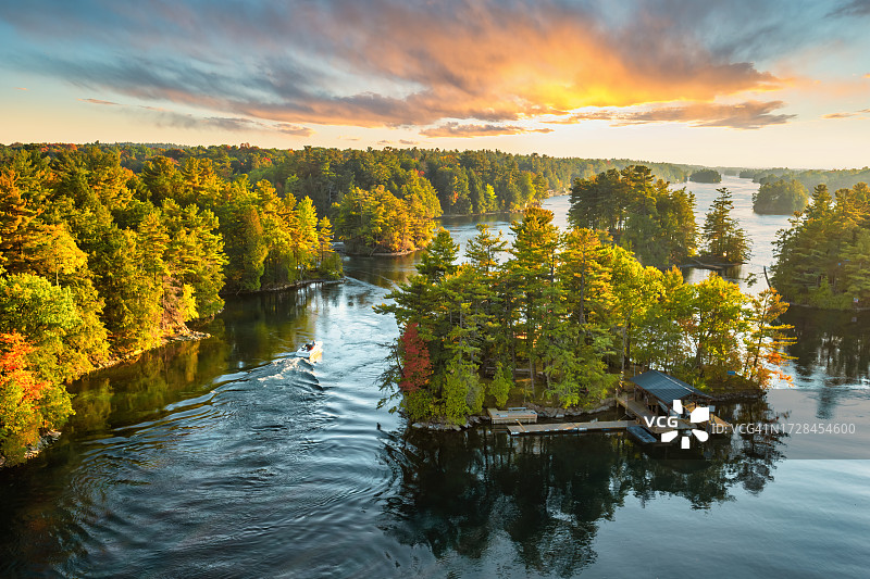 千岛群岛日落图片素材