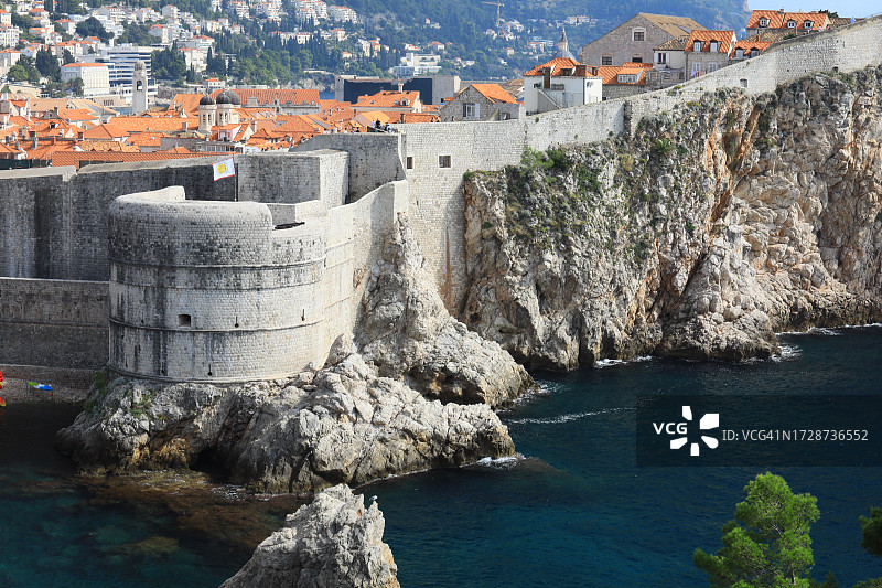 杜布罗夫尼克海 coastal  walls图片素材