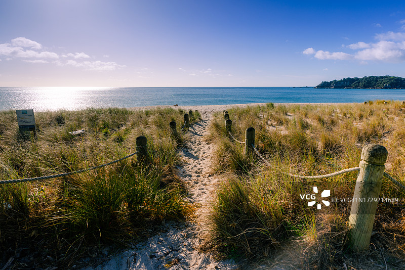 芒格努伊山主海滩，陶朗加，新西兰图片素材