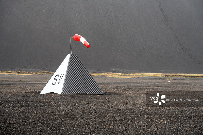 冰岛高地的风向标图片素材