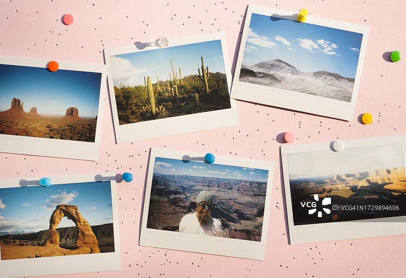 美国西部旅行照片墙图片素材